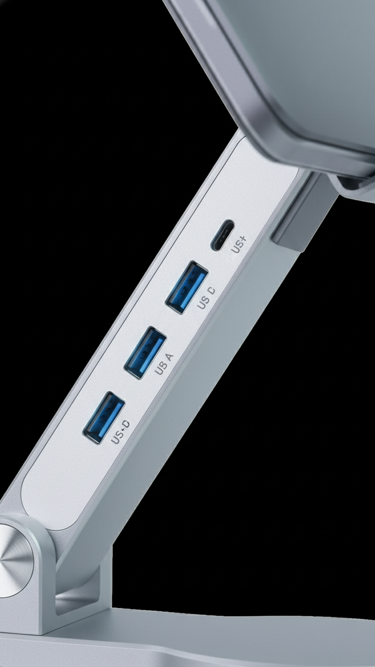 Vanlis 360° Rotating Metal Laptop Stand: Ergonomic Swivel Riser for 13-17” Laptops